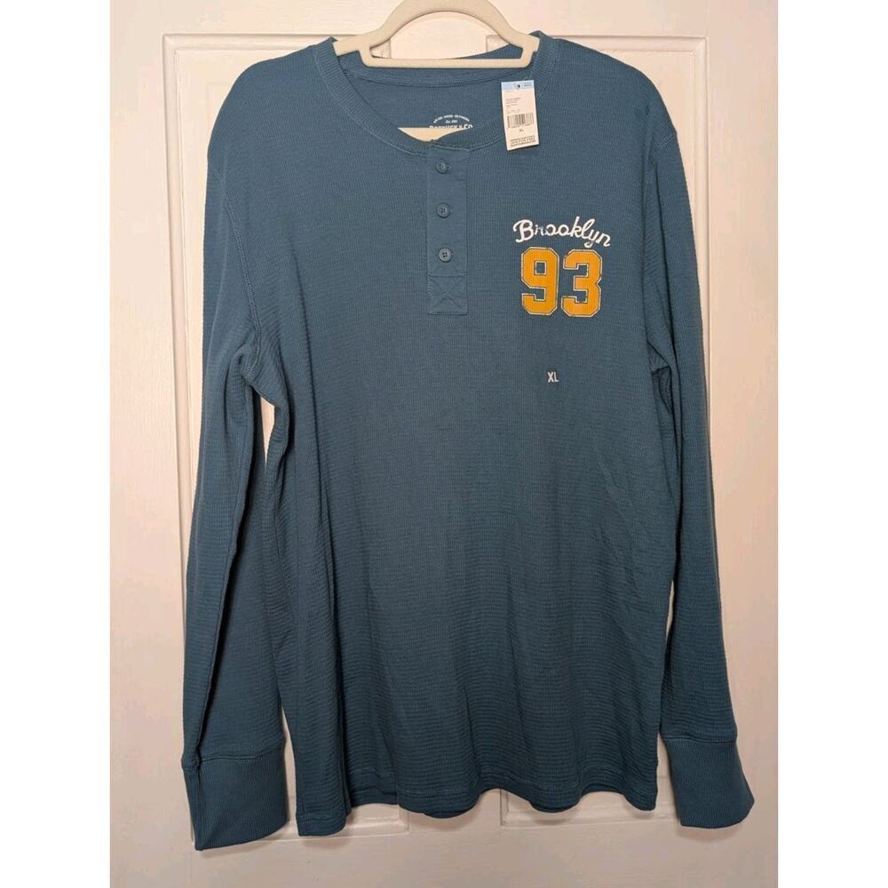 Roebuck Co. Thermal Henley Brooklyn 93 Waffle Shirt Men's XL NWT(928)